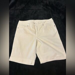Faded Glory White Bermuda Shorts-Size 14